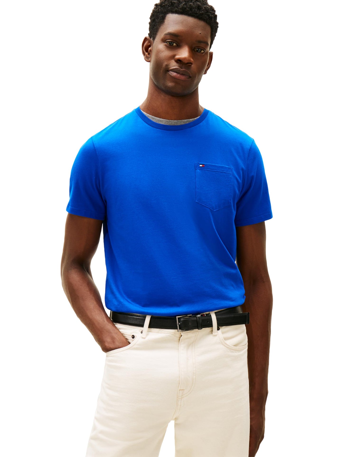 HOTTommy Hilfiger Men's Essential Short Sleeve Cotton Crewneck Pocket T-Shirt