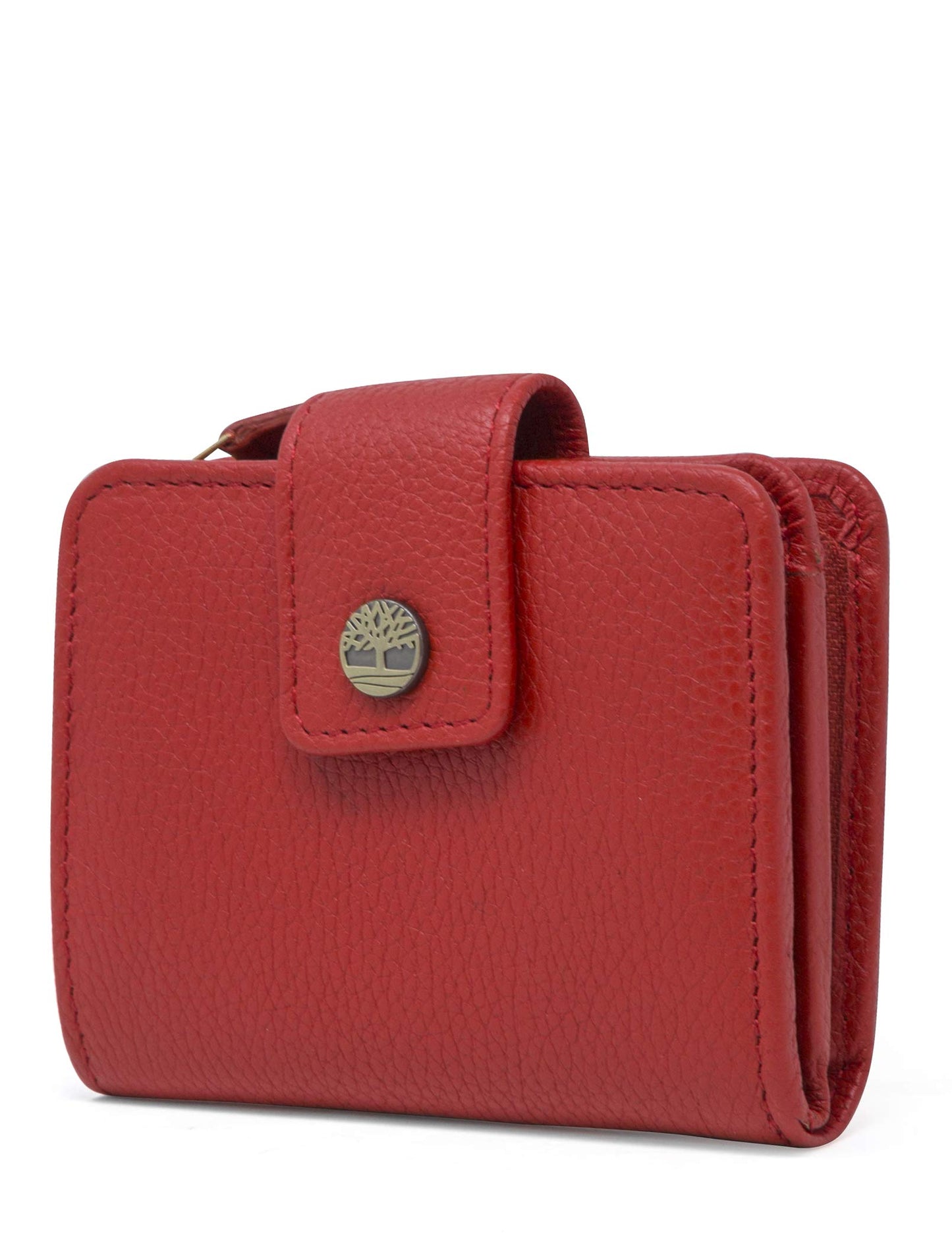 HOTTimberland Women's Leather Rfid Small Indexer Wallet Billfold, Red, One Size