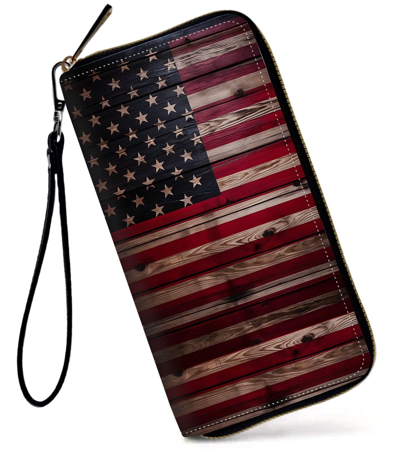 HOTWomens Wallet, Large Capacity RFID Blocking PU Leather Wristlet Wallets for Women Ladies Men Credit Card Holder Zipper Wallet Phone Holder Clutch Travel Purse, Art Moon Starry Night