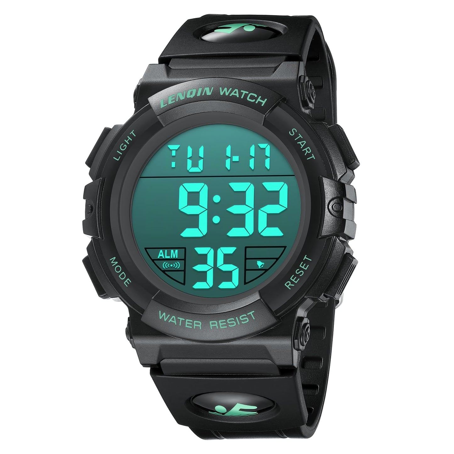 HOTLN LENQIN Mens Watches Digital Watch Sports Watches for Men Waterproof Wrist Watch with LED Screen Large Face Back Light Alarm Date Stopwatch Military Tactical Watch