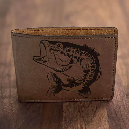 HOTFish Engraved Wallet - Perfect Gift for Fishing Enthusiasts on Father's Day, Birthdays or Christmas