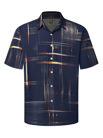 HOTHardaddy Men's Hawaiian Shirt Short Sleeves Printed Button Down Summer Beach Casual Shirts
