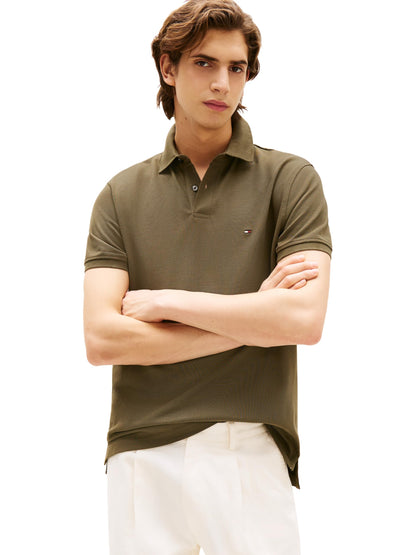 HOTTommy Hilfiger Men's Short Sleeve Polo Shirts in Classic Fit with Stretch and Organic Pique Cotton