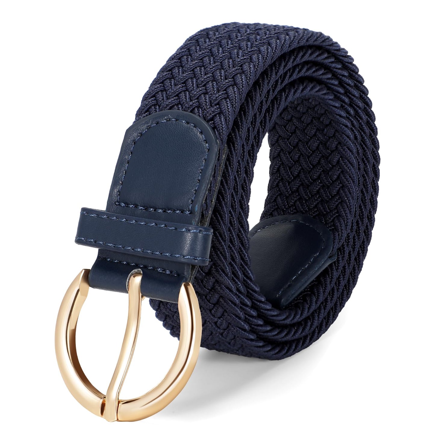 HOTJASGOOD Women Men Braided Woven Elastic Stretch Waist Belt Golf Canvas Fabric Casual Belt for Jeans Pants