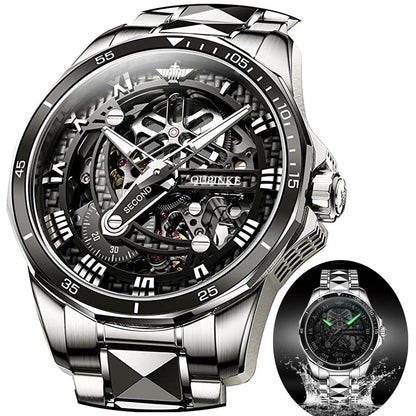 HOTOLEVS Watches Men Waterproof Luxury Big Face Mens Watch Stainless Steel Quartz Analog Dress Watches for Men Luminous Multifunction Man Watch Relojes De Hombre