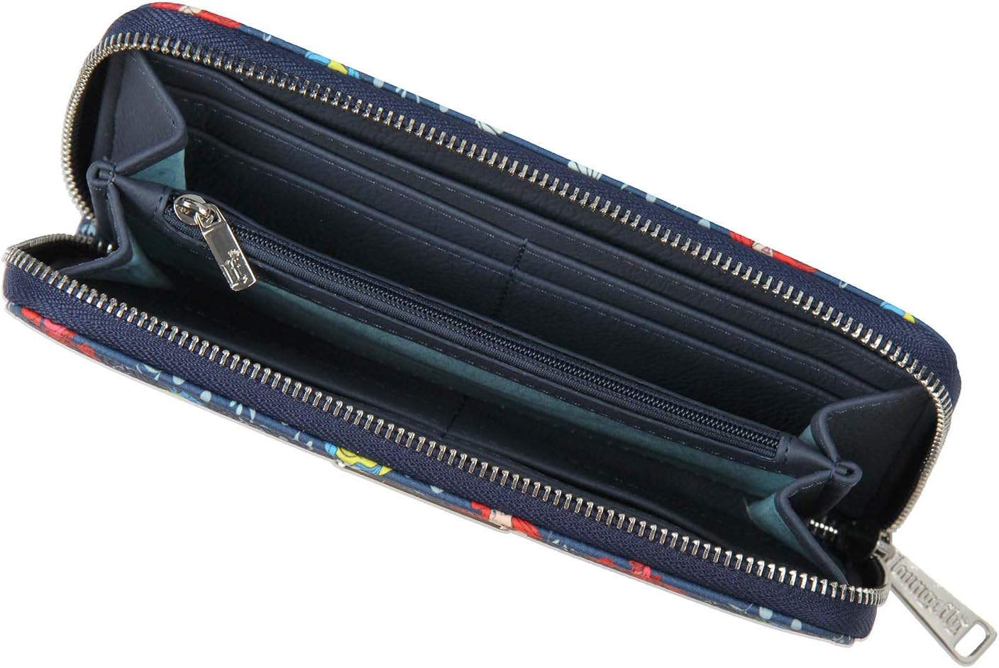 HOTLoungefly Disney Little Mermaid Ariel And Flounder Faux Leather Full Zip Wallet