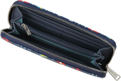 HOTLoungefly Disney Little Mermaid Ariel And Flounder Faux Leather Full Zip Wallet