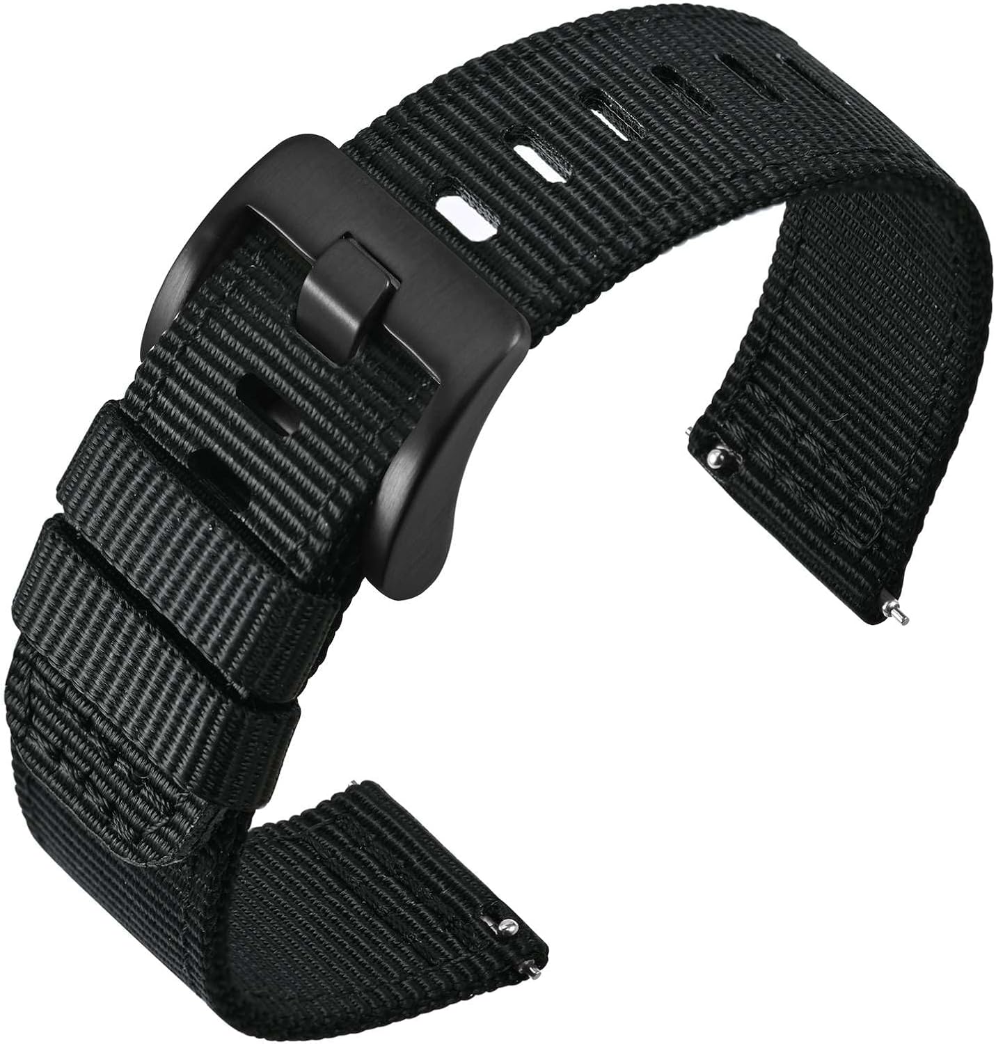 HOTANNEFIT Quick Release Watch Bands, Military Nylon Watch Strap for Men, Multiple Colors & Width (18mm, 19mm, 20mm, 22mm, 24mm)