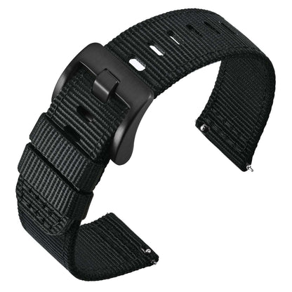 HOTANNEFIT Quick Release Watch Bands, Military Nylon Watch Strap for Men, Multiple Colors & Width (18mm, 19mm, 20mm, 22mm, 24mm)