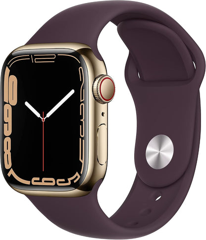 HOTApple Watch Series 7 (GPS, 41MM) - Starlight Aluminum Case with Starlight Sport Band (Renewed Premium)