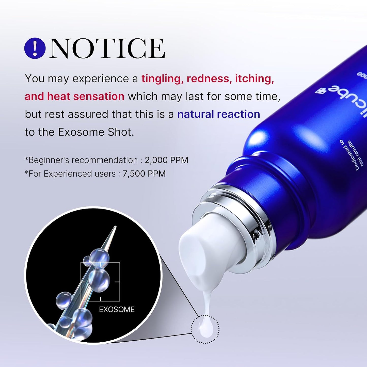 HOTmedicube Exosome Shot Zero 7,500 PPM Spicule Facial Serum | Liquid Skin Booster Serum | Exosome, AHA+BHA+PHA | Pore Care, Dead Skin Cells, Skin Texture | Korean Skincare, 1.01 fl.oz