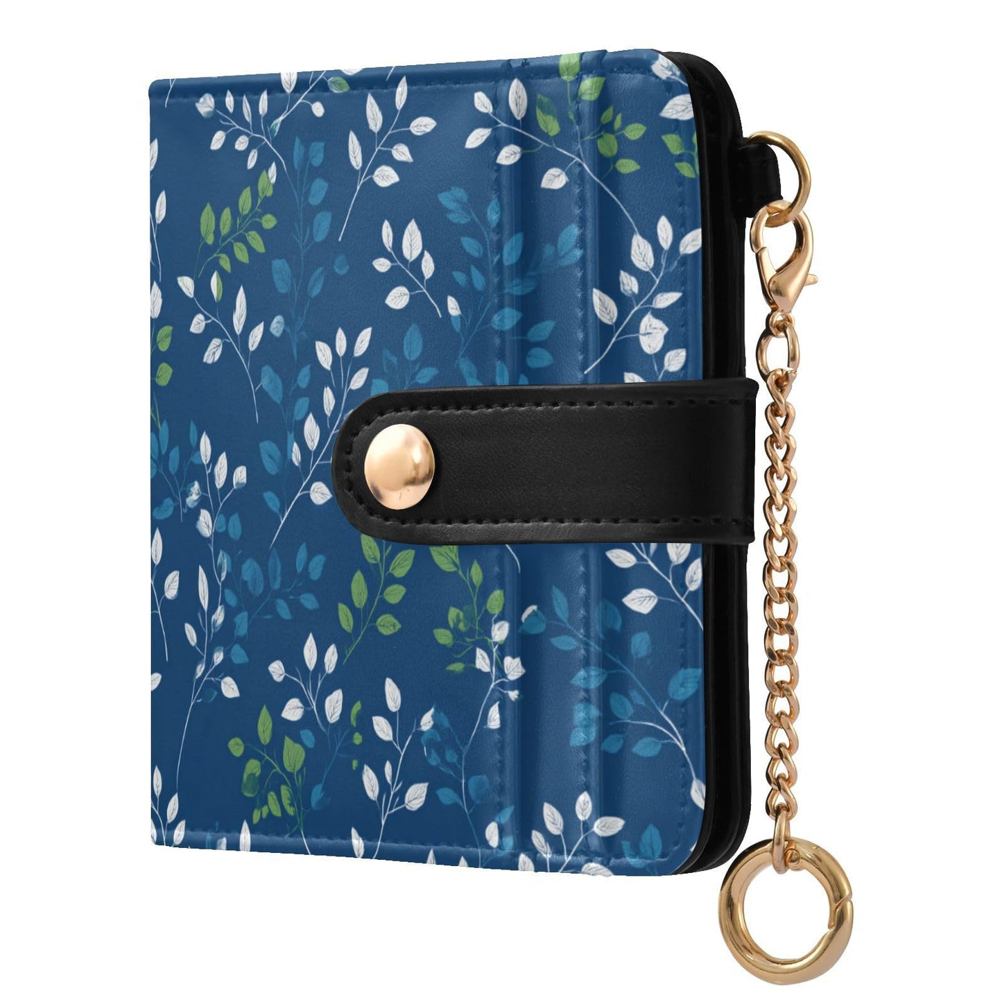 HOTElegant Peonies and Irises Rfid Women Wallet 1 Pack Cute Coin Purse PU Leather Small Wallets Credit Card Holder Bifold Zipper Thin Travel Wallet for Female Ladies Teen Girls Girly