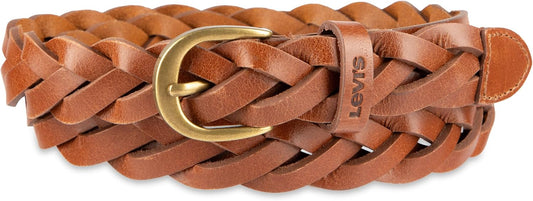 HOTLevi's Women's Fully Adjustable Casual Leather Braided Belt for Jeans and Dresses