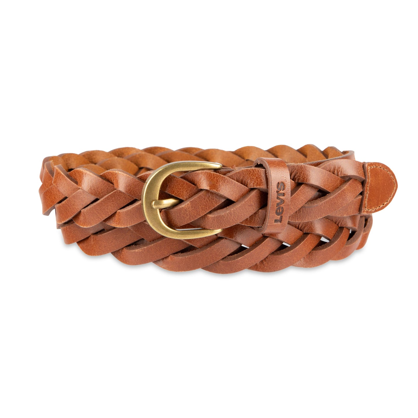 HOTLevi's Women's Fully Adjustable Casual Leather Braided Belt for Jeans and Dresses