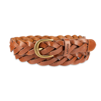 HOTLevi's Women's Fully Adjustable Casual Leather Braided Belt for Jeans and Dresses