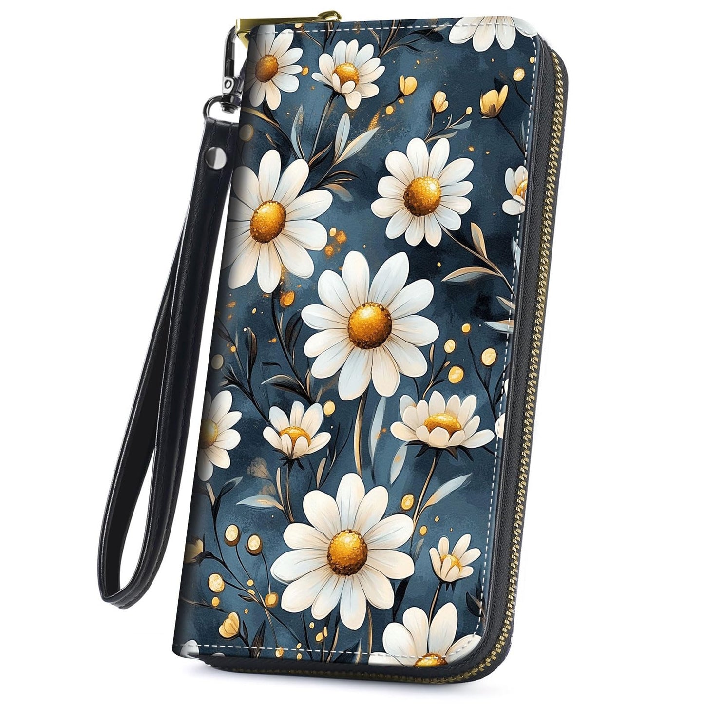 HOTCute Wallets for Women Girls, Large Capacity PU Leather RFID Blocking Clutch Purse with Wristlet
