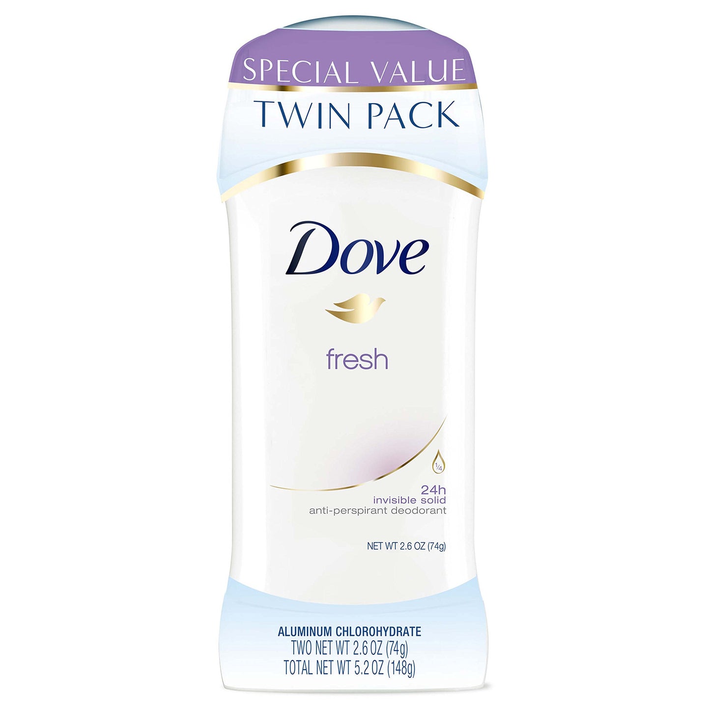 HOTDove Clinical + Care Antiperspirant Deodorant Stick for Women, 96H Clinical Strength Sweat & Odor Protection, With Nourishing Serum, Original Clean with Fresh Scent, 2.6 oz