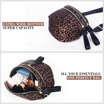 HOTBum Bag Crossbody Bag for Women | Spacious Bum Bags | Nylon Crossbody Fanny Packs | Leopard Purse Belt Wallet (Colour Bum Bag-Brown Leopard)