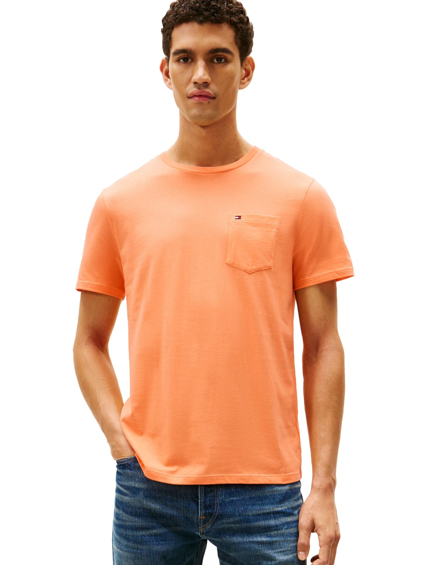HOTTommy Hilfiger Men's Essential Short Sleeve Cotton Crewneck Pocket T-Shirt