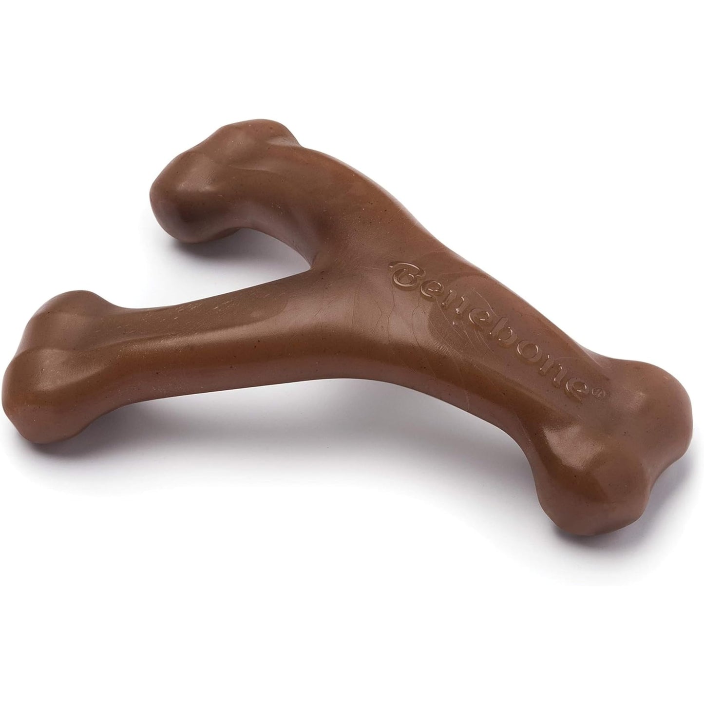 HOTBenebone Wishbone Durable Dog Chew Toy for Aggressive Chewers, Real Bacon, Made in USA, Medium