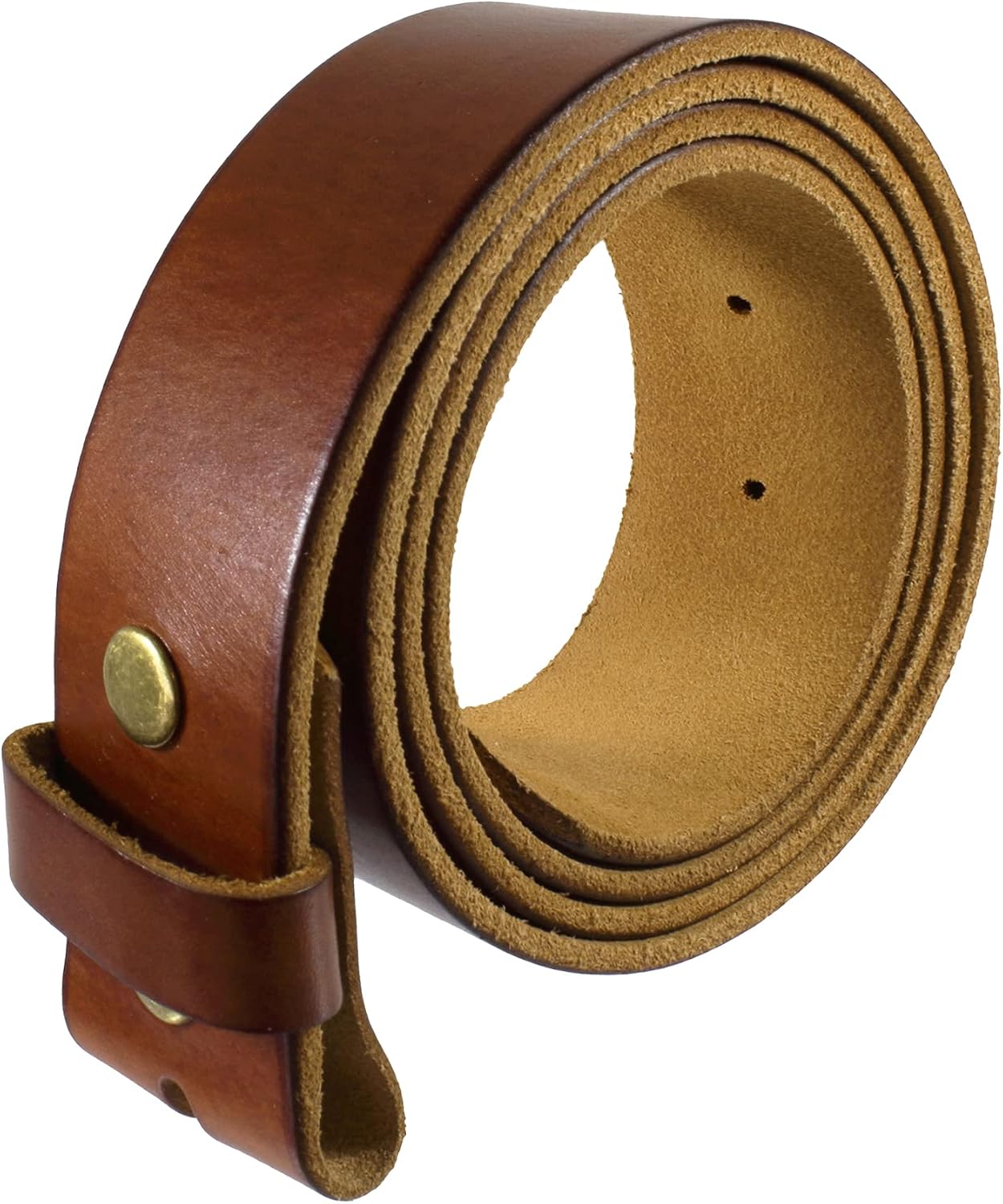 HOTGelante Genuine Full Grain Leather Belt Strap without Belt Buckle