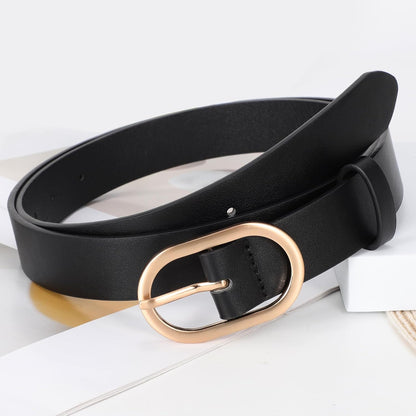 HOTXZQTIVE 3 Pack Plus Size Women's Leather Belts for Jeans Pants Dress Fashion Gold Buckle Ladies Waist Belt