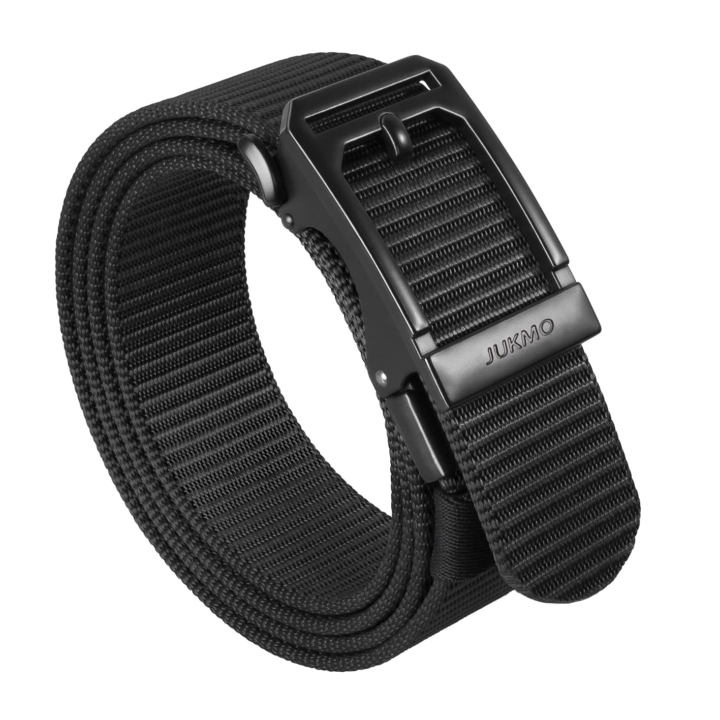 HOTJUKMO Men's 1.5" Ratchet Nylon Tactical Work Belt | Automatic Slide Zinc Alloy Buckle, Adjustable Trim to Fit