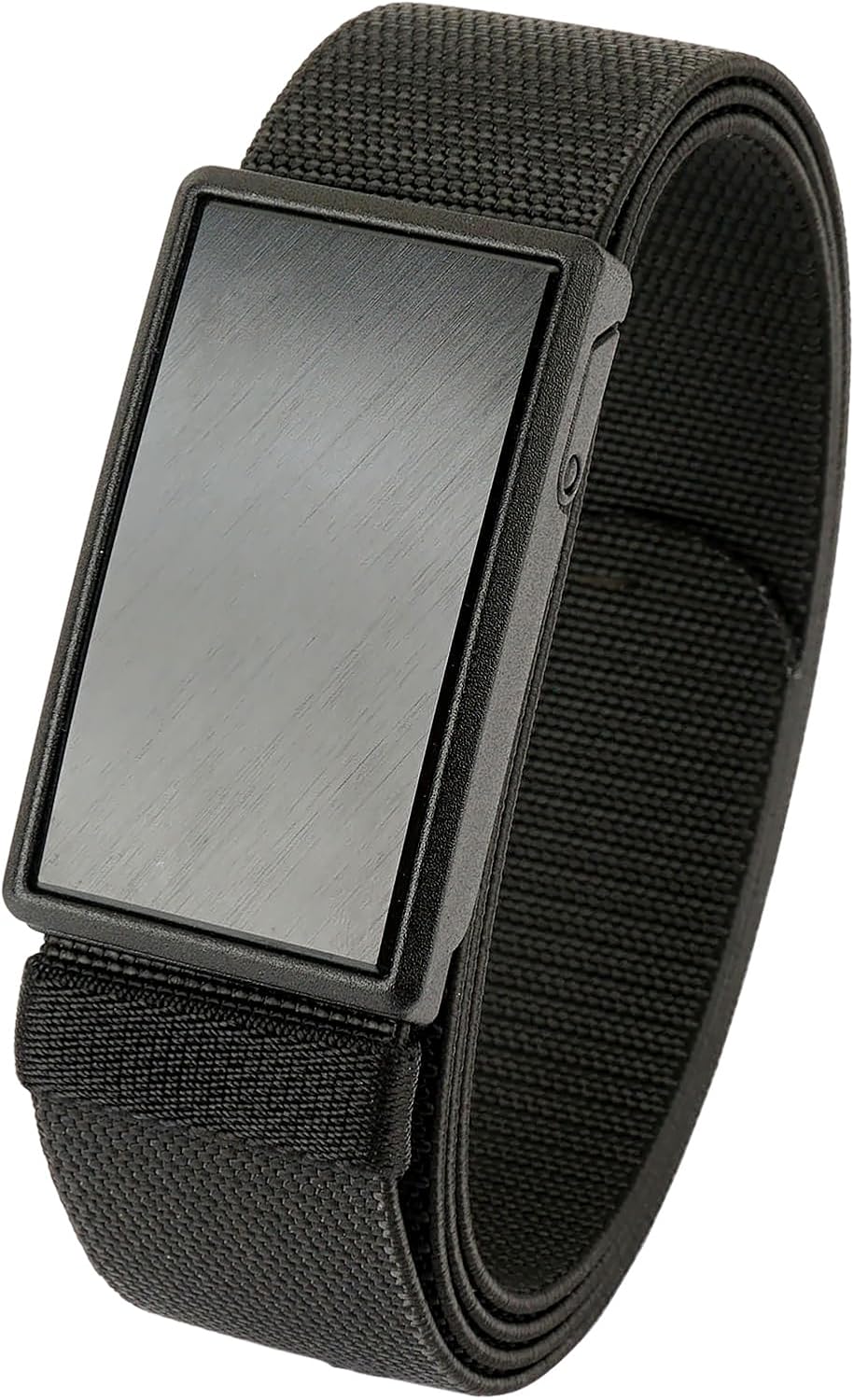HOTMens Magnetic Belt 1.38" Wide Quick Release Metal Buckle Elastic Nylon Webbing Stretchable Golf Belts
