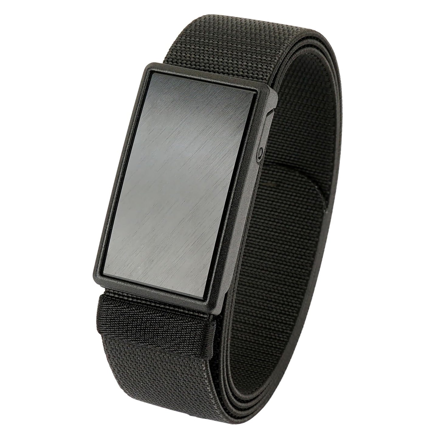 HOTMens Magnetic Belt 1.38" Wide Quick Release Metal Buckle Elastic Nylon Webbing Stretchable Golf Belts