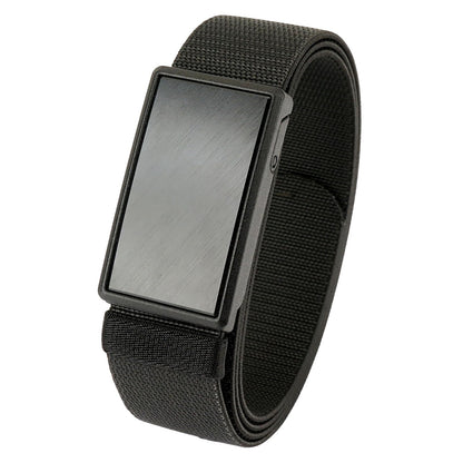 HOTMens Magnetic Belt 1.38" Wide Quick Release Metal Buckle Elastic Nylon Webbing Stretchable Golf Belts
