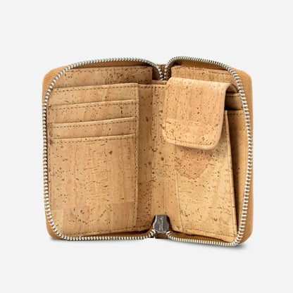 HOTCorkor Cork RFID Square Wallet – Women’s Wallet - RFID Blocking - Vegan Leather – Cruelty Free – Eco Friendly - Zebra