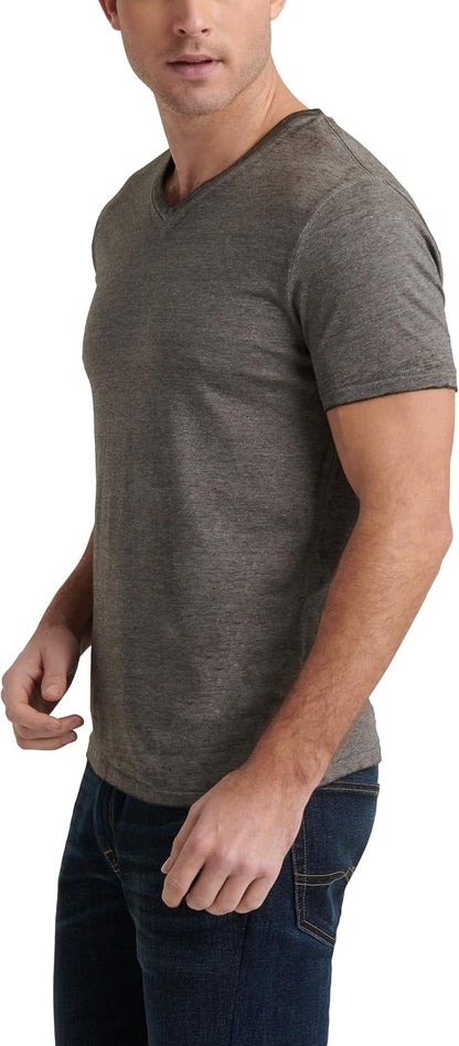 HOTLucky Brand Men's Venice Burnout V Neck Tee