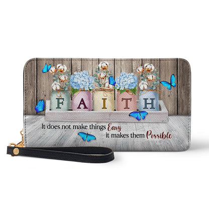 HOTPersonalized Christian Bible Verse Leather Wallet, God Faith RFID Blocking Credit Card Holder Clutch Purse Wristlet, Religious Inspirational Gift for Women Girl (Stillness - Psalm)