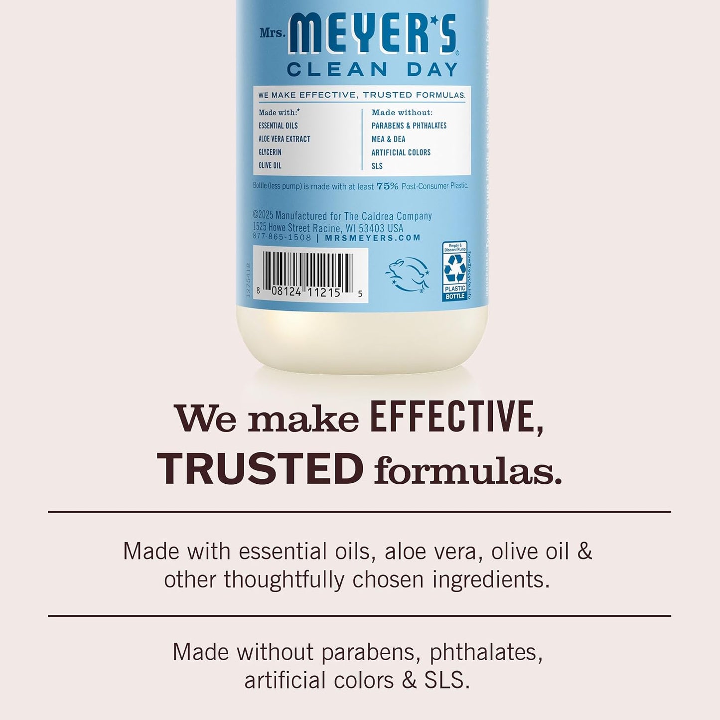 HOTMRS. MEYER'S CLEAN DAY Hand Soap, Rain Water Scent, 12.5 Fl Oz Bottle - 3 Pack