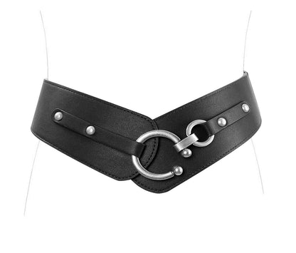 HOTJASGOOD Women's Elastic Wide Belts Retro Stretchy Belt Vintage Cinch Belts for Dresses Coats