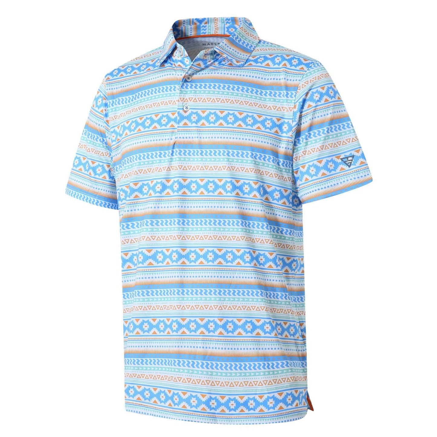 HOTGolf Shirts for Men Dry Fit Short Sleeve Print Performance Moisture Wicking Polo Shirt