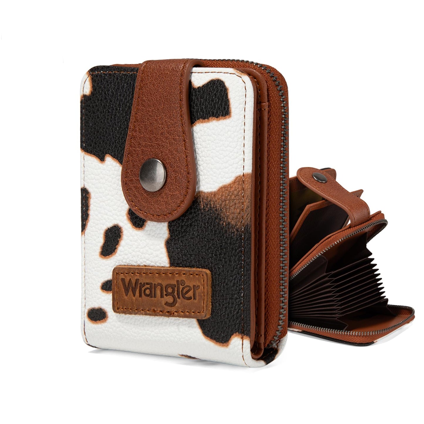 HOTMontana West X Wrangler Credit Card Holder Small Wallets for Women Compact Credit Card Case With Smooth Zipper and ID Window