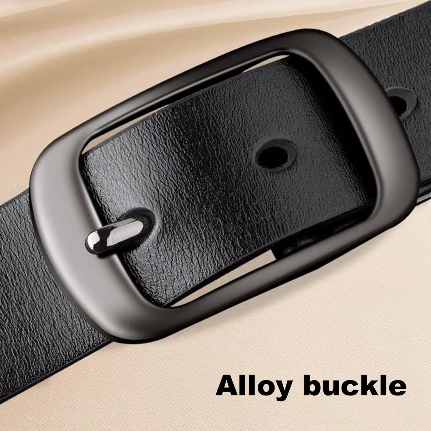 HOTWest Leathers Genuine Leather Belts for Women with Classic Pin Buckle | Soft & Supple • Timeless Style • 2 Colors, 2 Belts • Slim 1.1" Width • Perfect for Jeans, Dresses & Workwear