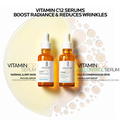 HOTLa Roche-Posay Vitamin C Serum for Face with Salicylic Acid, 1oz | Hydrating and brightening serum featuring hyaluronic acid that helps boost radiance and reduce wrinkles. Paraben free.