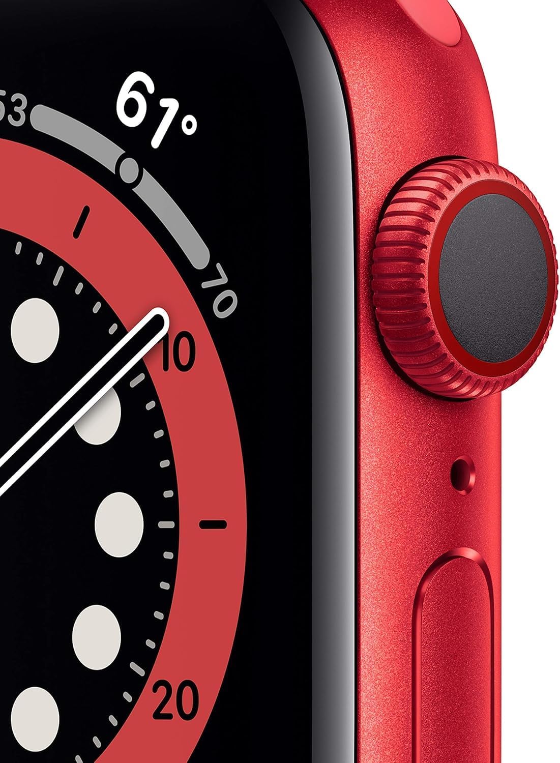 HOTApple Watch Series 6 (GPS, 44mm) - Red Aluminum Case with Red Sport Band (Renewed)