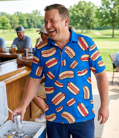 HOTTipsy Elves Men’s Golf Polo Shirt - Moisture Wicking, Stretch Fabric, Athletic Fit - Performance Polo