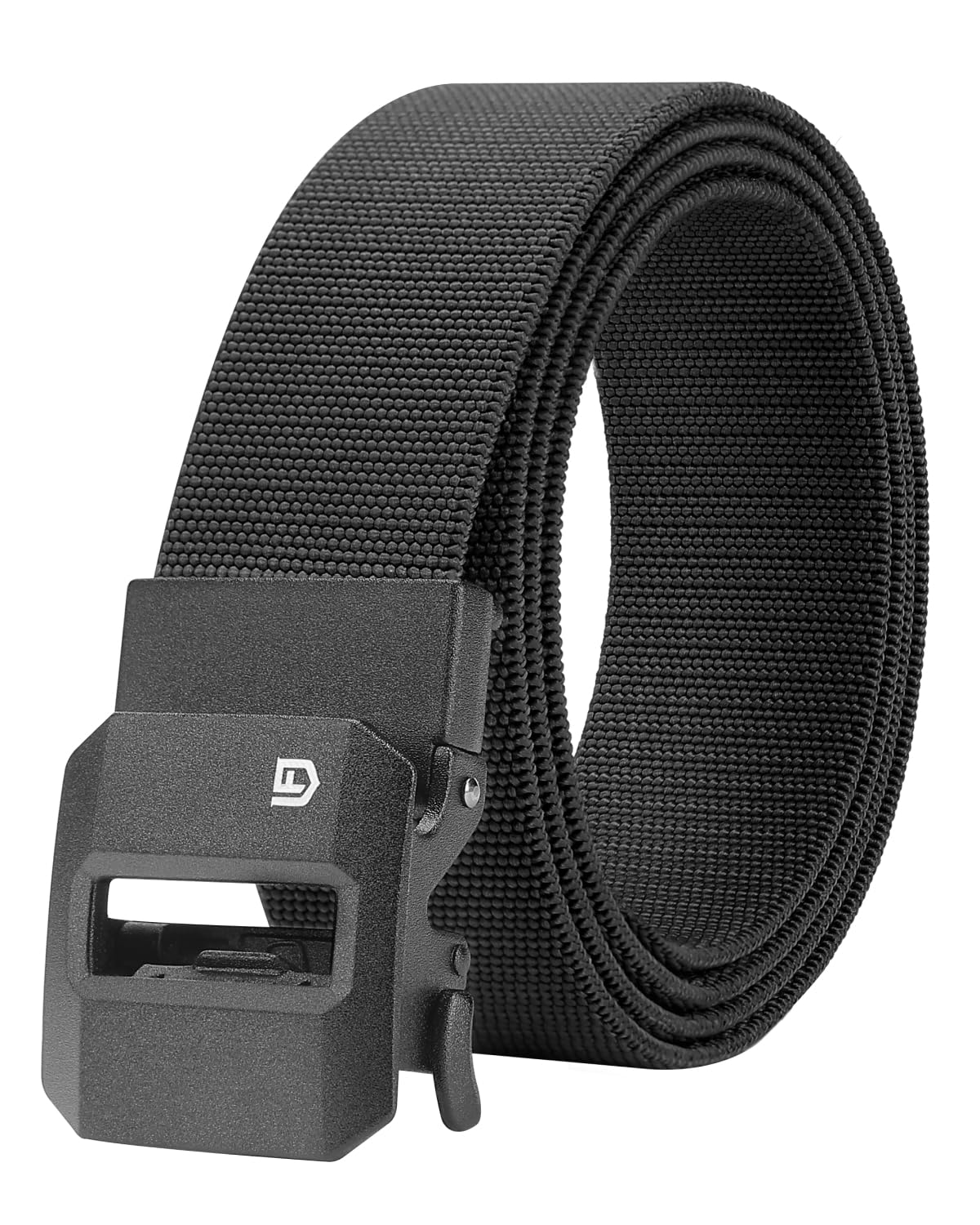 HOTFAIRWIN Ratchet Belt Men - Tactical Stretch Nylon Web Work Belts, Gift for Casual Jeans, Pants, Golf, and Everyday Use