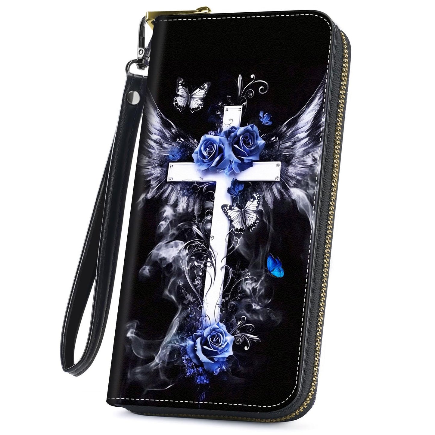 HOTCute Wallets for Women Girls, Large Capacity PU Leather RFID Blocking Clutch Purse with Wristlet