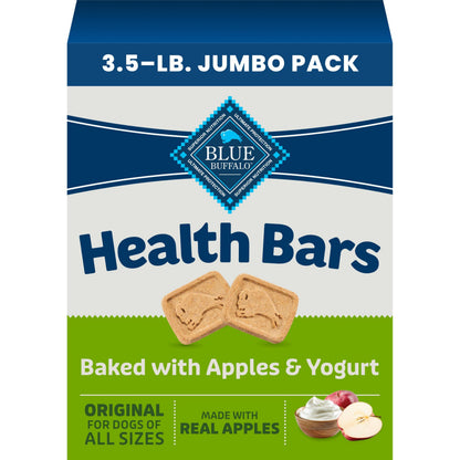 HOTBlue Buffalo Health Bars Dog Biscuits Variety Pack (Bacon Egg Cheese, Apples & Yogurt, Pumpkin & Cinnamon) Healthy Dog Treats with No Artificial Flavors or Preservatives, 16 oz. Each (3 Bags)