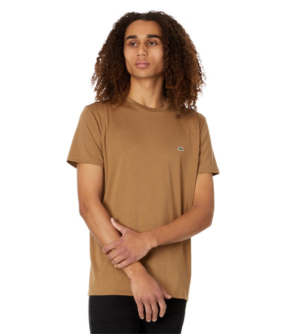 HOTLacoste Men's Short Sleeve Pima Jersey Crew Neck Tee