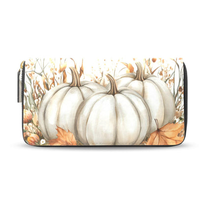 HOTMNSRUU Womens Wallet Purses, Gnomes Halloween Clutch Purses for Women RFID Blocking Credit Card Holder Wallet Leather Zipper Coin Purse