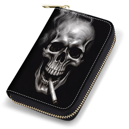 HOTCredit Card Holder Wallets for Women, RFID Blocking Small Leather Card Case Wallet with Zipper Accordion Wallets, Floral Quote Bible Verse Psalm 46:10