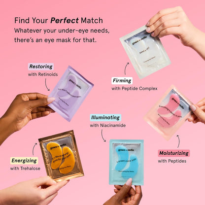 HOTgrace & stella Award Winning Under Eye Mask - Birthday Gifts for Women - Gel Eye Patches for Dark Circles, Puffy Eyes, Undereye Bags - Gifts for Mom - Vegan Self Care (24 Pairs, Gold)