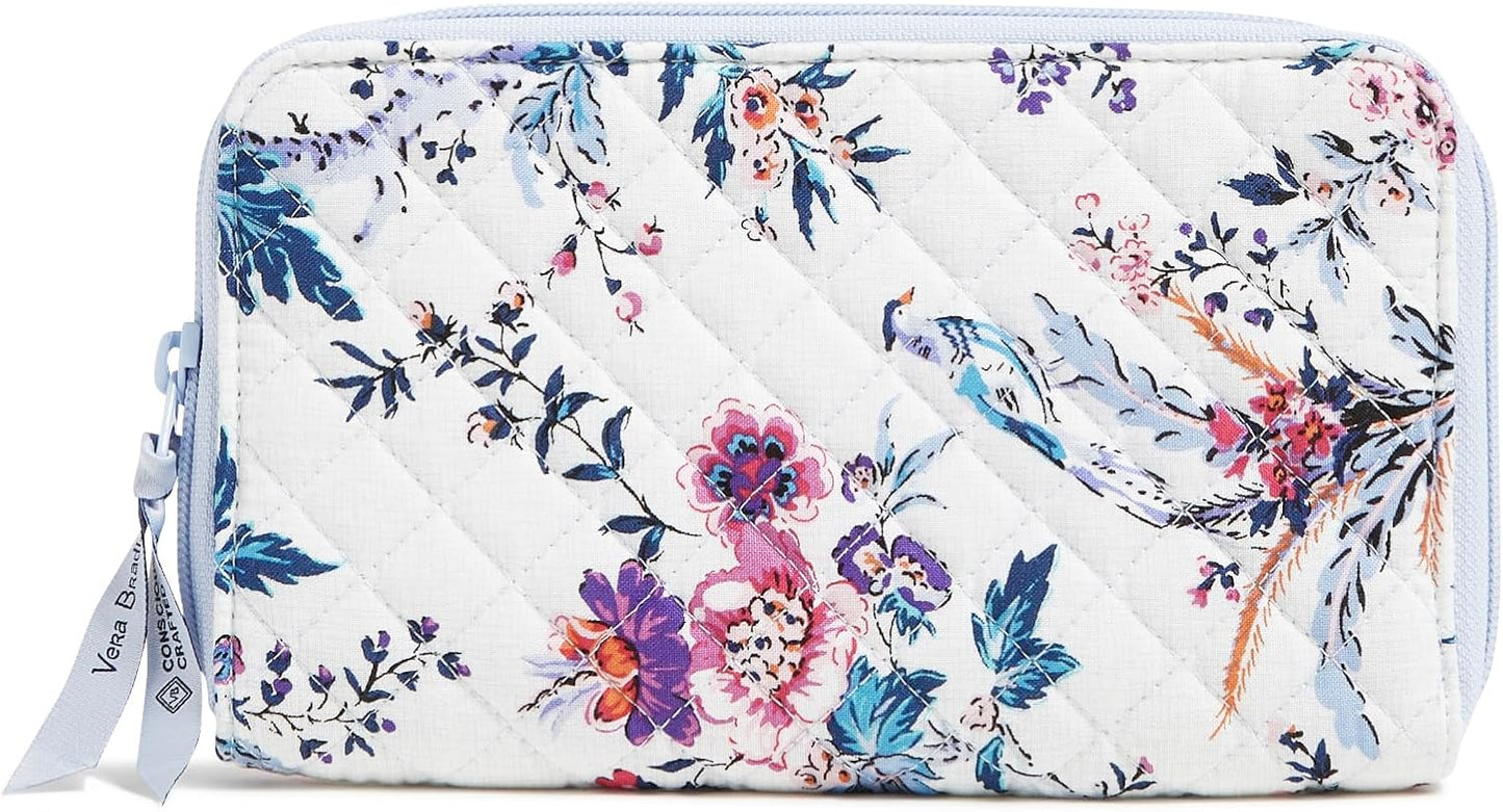 HOTVera Bradley womens Cotton Deluxe Travel Wallet With Rfid Protection