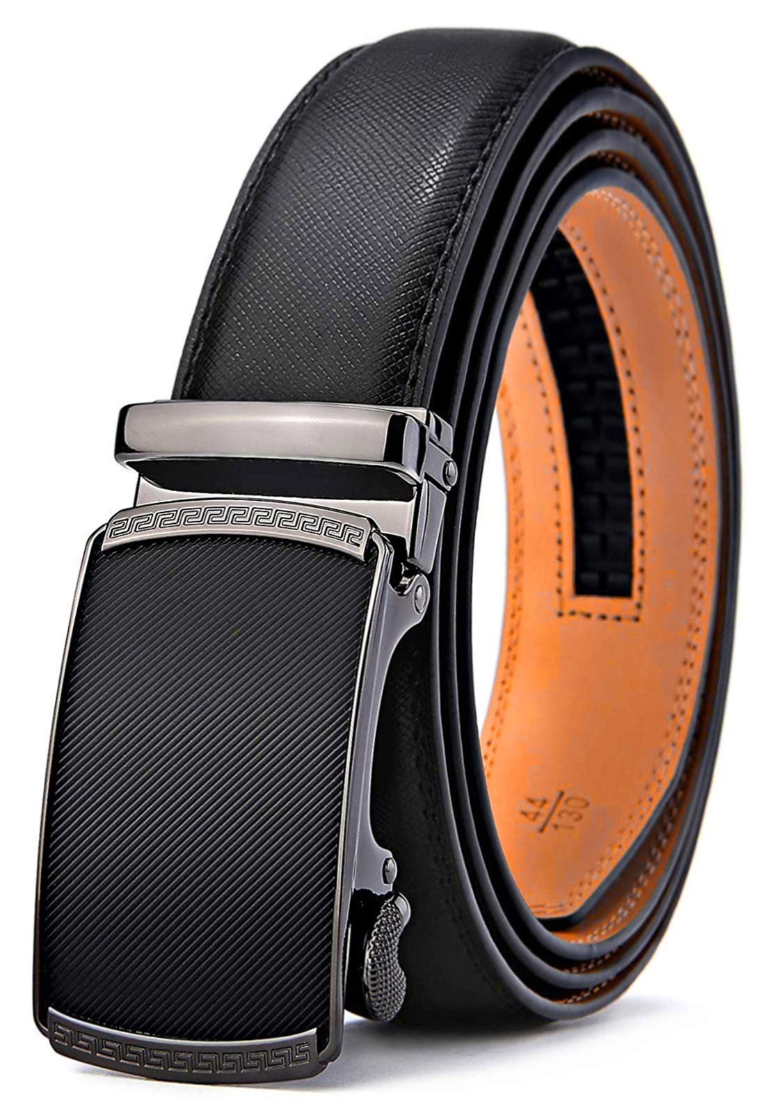 HOTBULLIANT Men's Belt,Slide Ratchet Belt Adjsutable For Men Suit Casual Jeans Gift Boxed,Trim To Fit